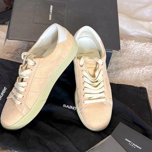 **SOLD** Saint Laurent Pink Suede Sneakers